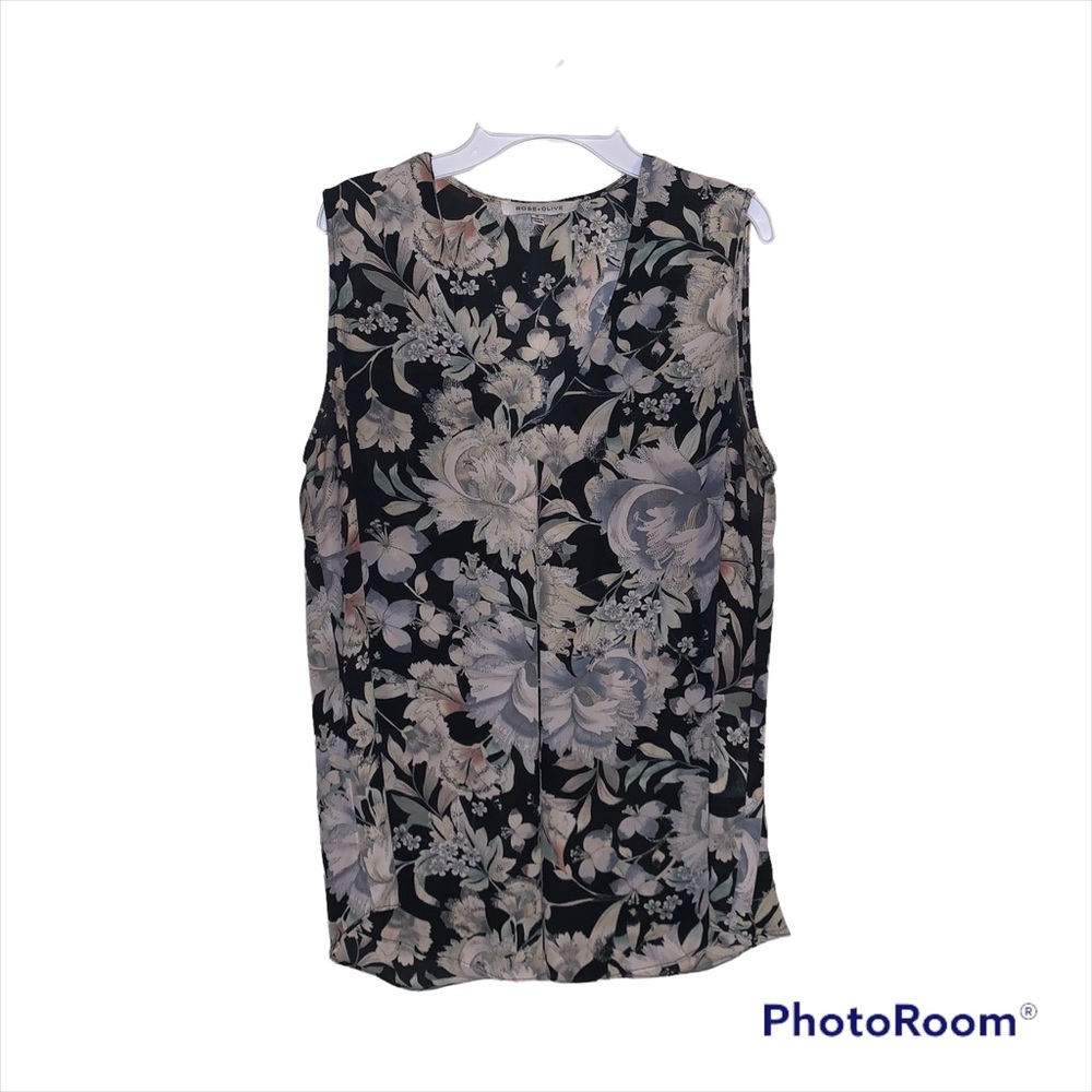 VINTAGE FLORAL BLOUSE TANK